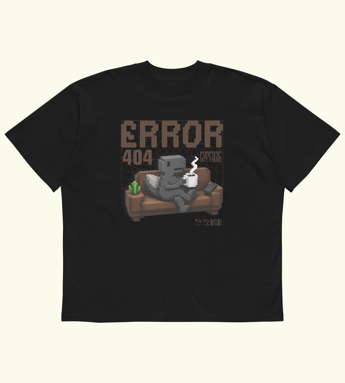 Error 404 - High Neck T-Shirt - DTG