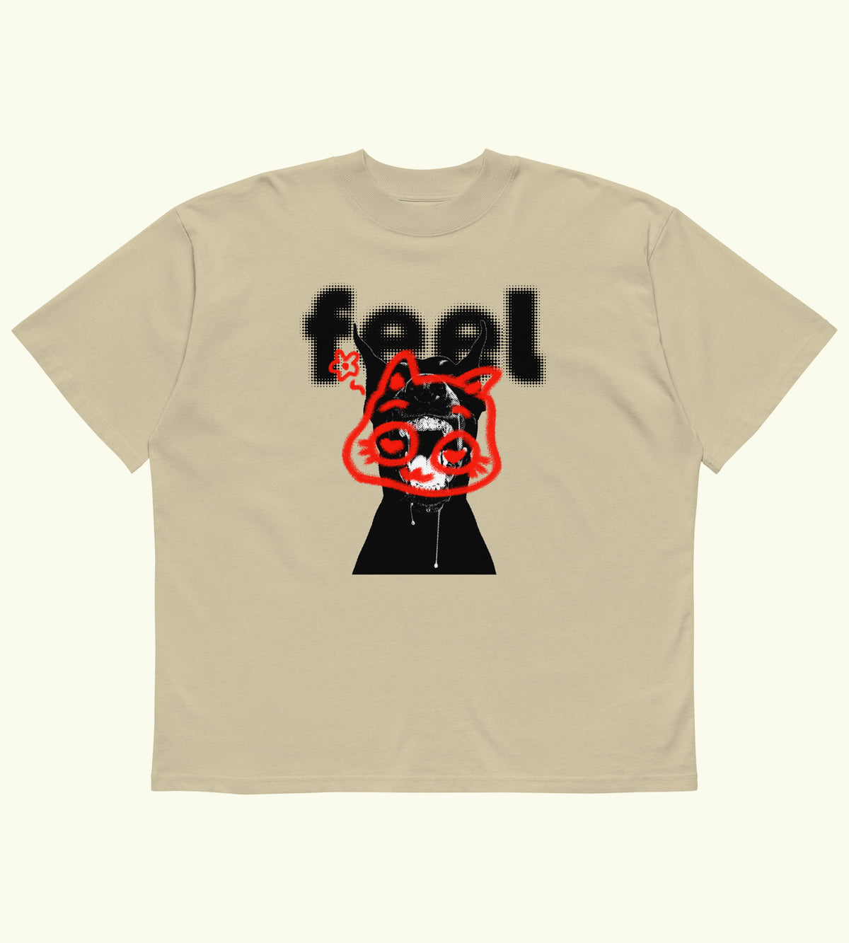 Feel me - High Neck T-shirt - DTG