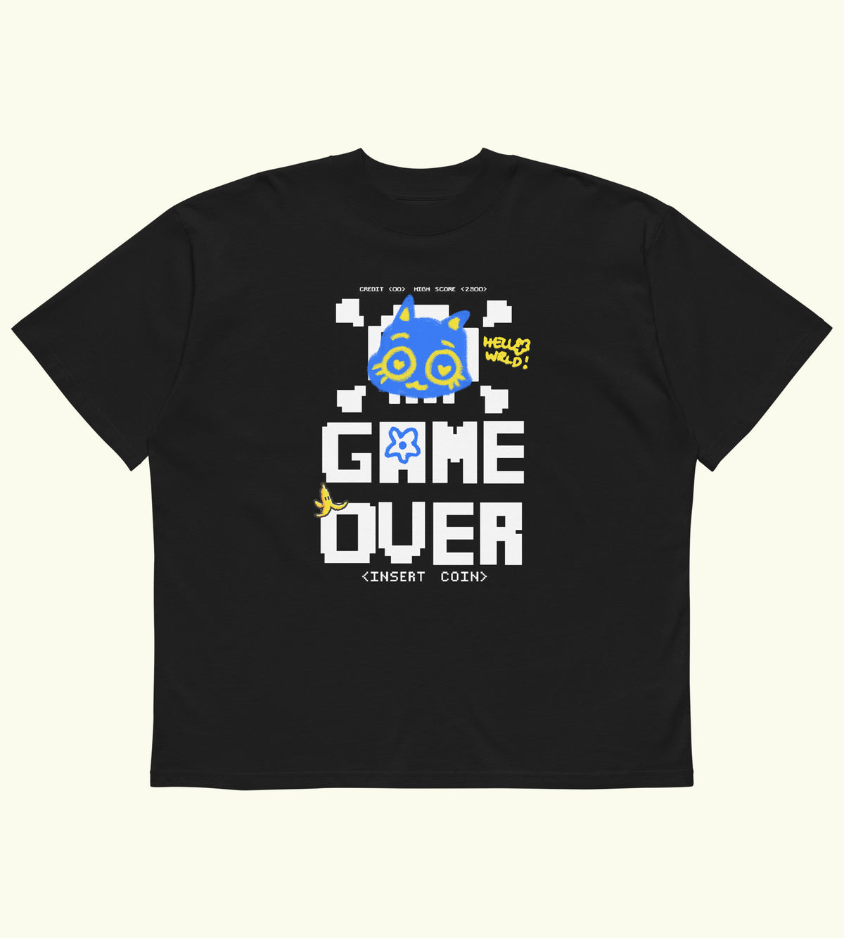 Game Over - High Neck T-shirt  - DTG