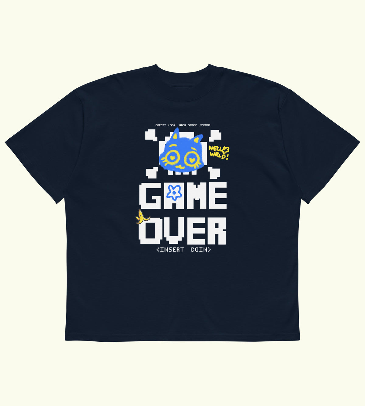 Game Over - High Neck T-shirt  - DTG
