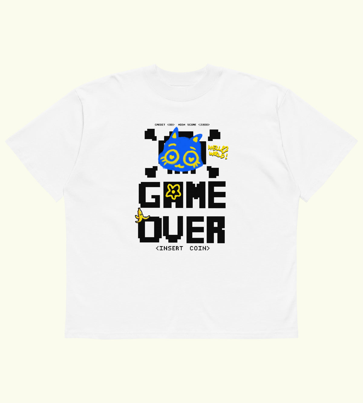 Game Over - High Neck T-shirt  - DTG