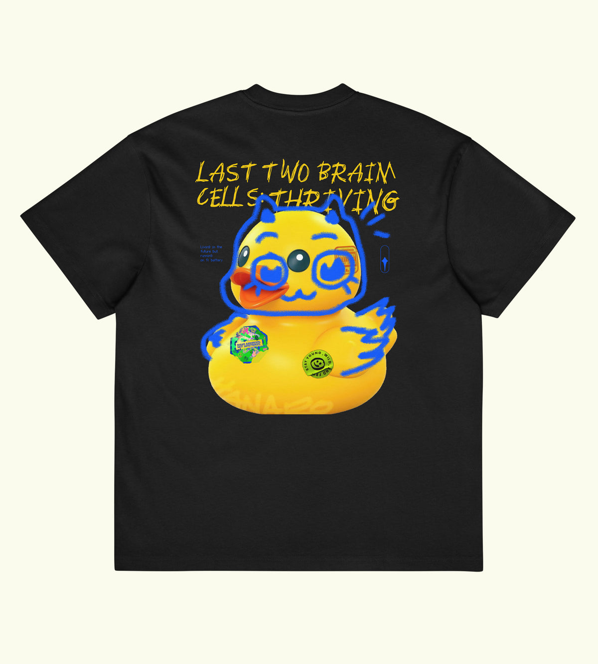 Last Two Brain Cells - Boxy Tee - DTG