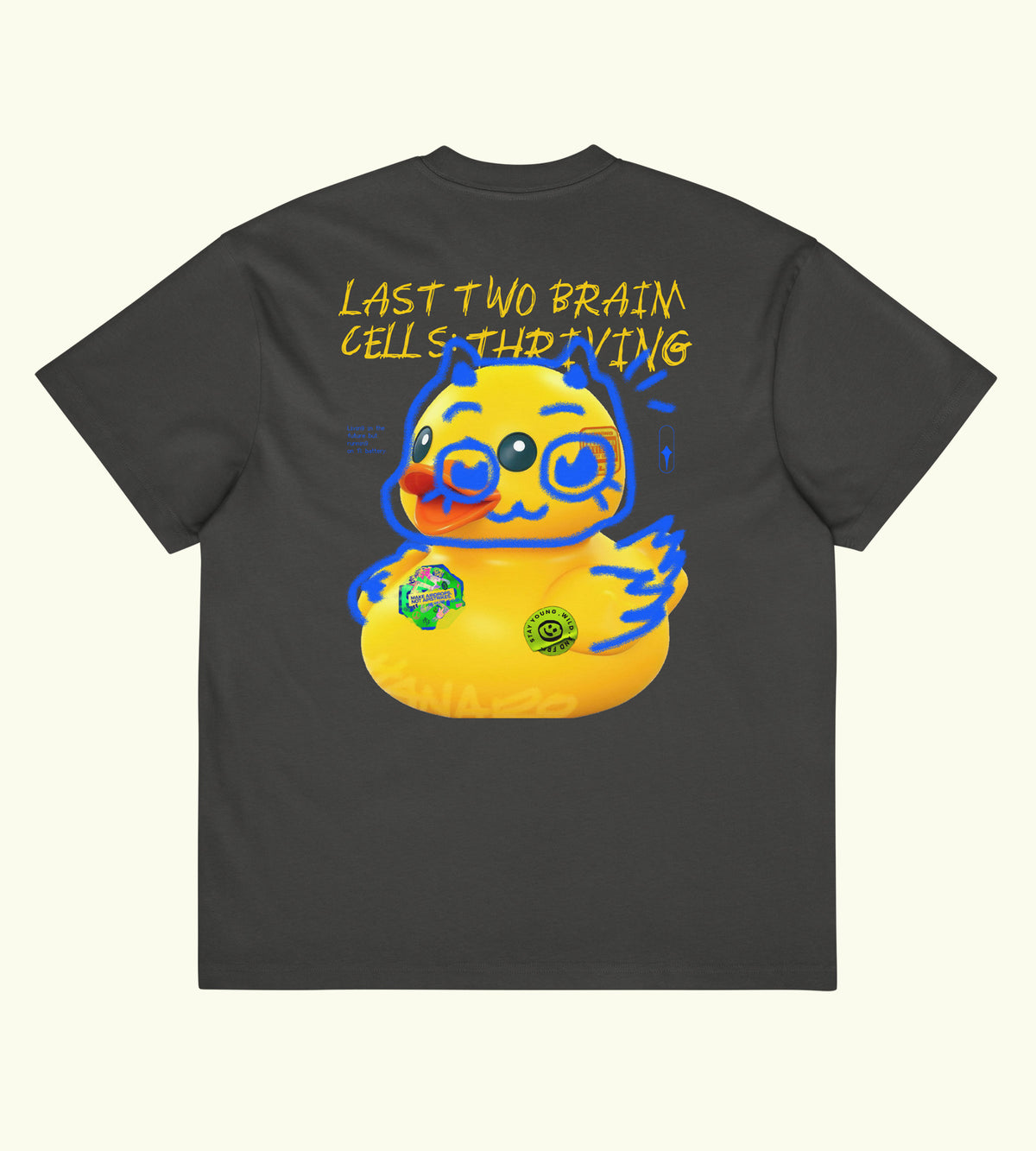 Last Two Brain Cells - Boxy Tee - DTG