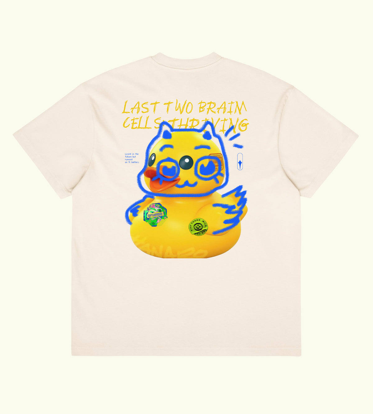 Last Two Brain Cells - Boxy Tee - DTG